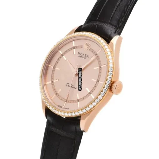 Unique Replica Rolex Cellini Time 50705rbr Caliber 3132 Automatic Movement 39mm Rose Gold Case Watch - Image 2