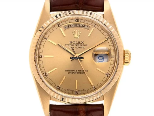 Wonderful Replica Rolex Day-date 36 18238 Caliber 3135 Automatic Movement 36mm Yellow Gold Case Mens/unisex Watch