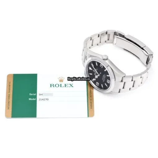 Defect Fake Rolex Explorer 214270 Caliber 3132 Automatic Movement 39mm Steel Case Watch - Image 5