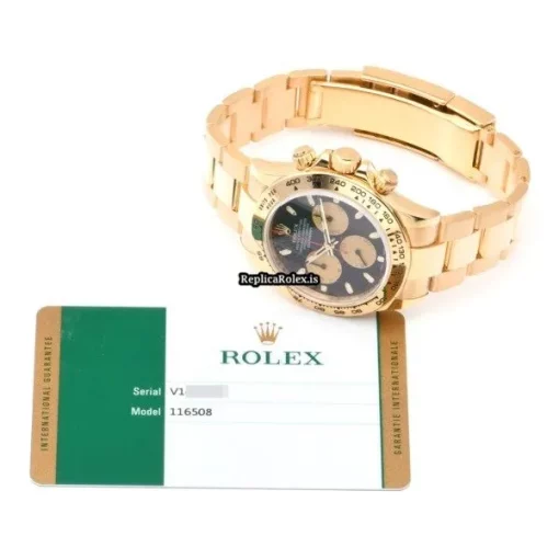Mind-boggling Replica Rolex Daytona 116508 Caliber 4130 Automatic Movement 40mm Yellow Gold Case Watch - Image 5