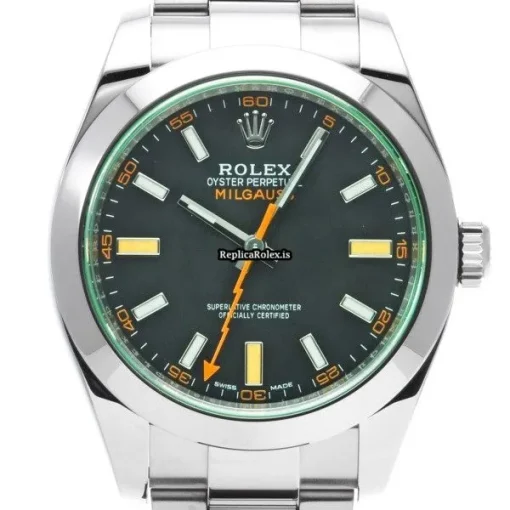 Aaa Replica Rolex Milgauss 116400gv Caliber 3131 Automatic Movement 40mm Steel Case Watch - Image 6