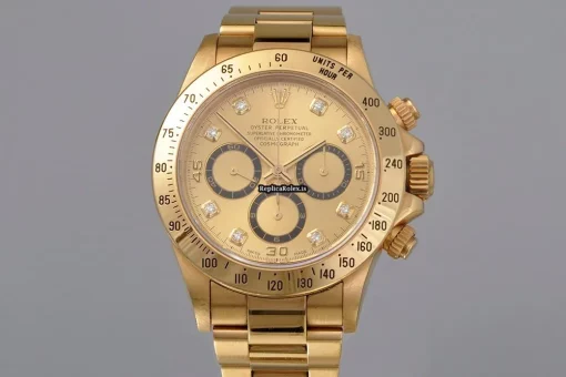 Superior Fake Rolex Daytona 16528 Automatic Movement 40mm Yellow Gold Case Watch