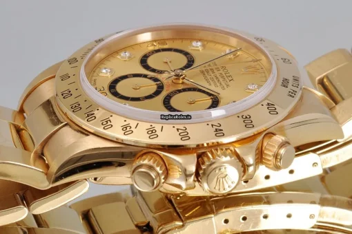 Superior Fake Rolex Daytona 16528 Automatic Movement 40mm Yellow Gold Case Watch - Image 6