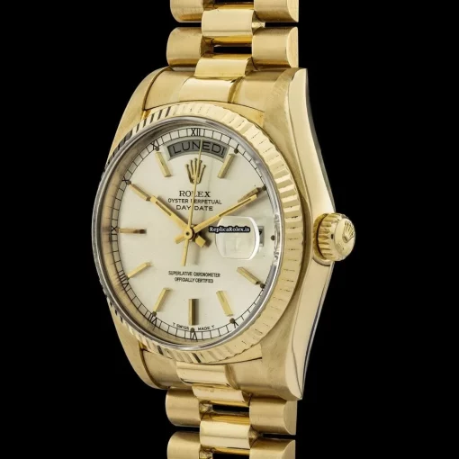 Luxury Fake Rolex Day-date 36 18038 Caliber 3055 Automatic Movement 36mm Yellow Gold Case Mens/unisex Watch - Image 10