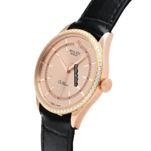 Fantastic Replica Rolex Cellini Time 50705rbr Caliber 3132 Automatic Movement 39mm Rose Gold Case Watch - Image 2