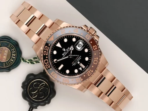 Ideal Fakes Rolex Gmt-master II 126715chnr Automatic Movement 40mm Rose Gold Case Watch