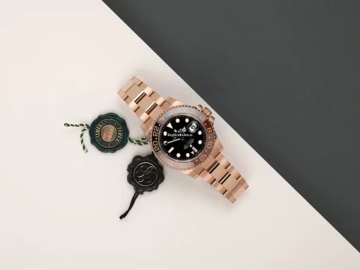 Ideal Fakes Rolex Gmt-master II 126715chnr Automatic Movement 40mm Rose Gold Case Watch - Image 2