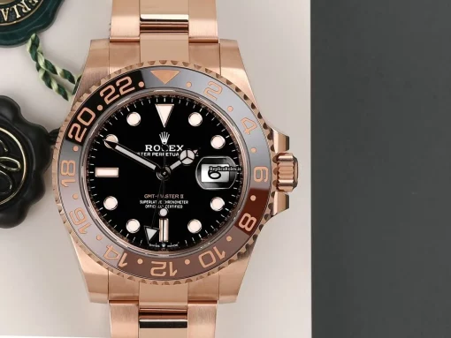Ideal Fakes Rolex Gmt-master II 126715chnr Automatic Movement 40mm Rose Gold Case Watch - Image 5
