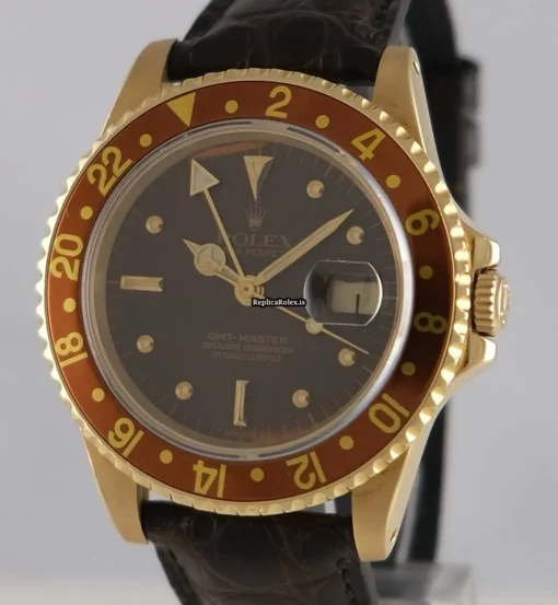 Quality Fake Rolex Gmt-master 16758 Automatic Movement 40mm Yellow Gold Case Mens/unisex Watch