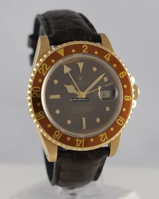 Quality Fake Rolex Gmt-master 16758 Automatic Movement 40mm Yellow Gold Case Mens/unisex Watch - Image 2