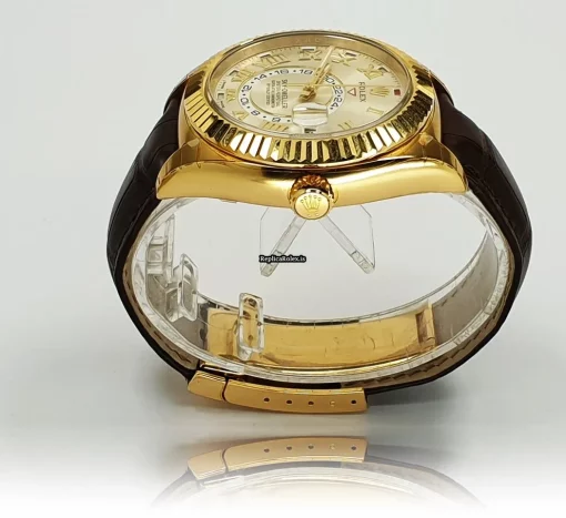 Defect Replica Rolex Sky-dweller 326138 Caliber 9001 Automatic Movement 42mm Yellow Gold Case Mens/unisex Watch - Image 5