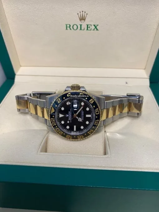 Durable Replicas Rolex Gmt-master II 116713ln Caliber 3186 Automatic Movement 40mm Gold/steel Case Mens/unisex Watch - Image 2
