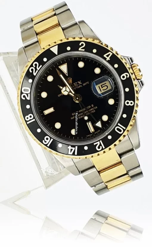 Lovely Replica Rolex Gmt-master II 16713 Caliber 3185 Automatic Movement 40mm Gold/steel Case Mens/unisex Watch - Image 3