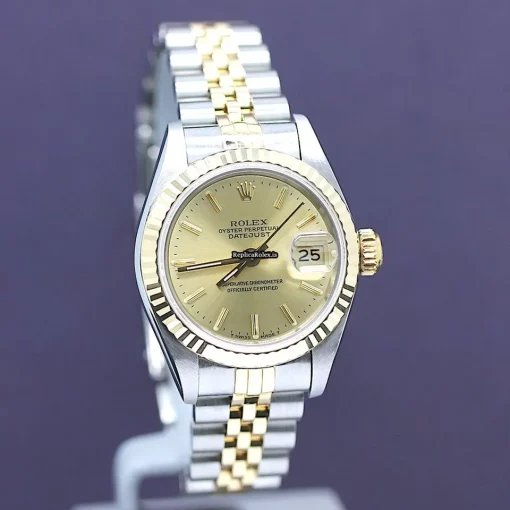 Fantastic Fake Rolex Lady-datejust 69173 Caliber 2135 Automatic Movement 26mm Steel Case Womens Watch - Image 6