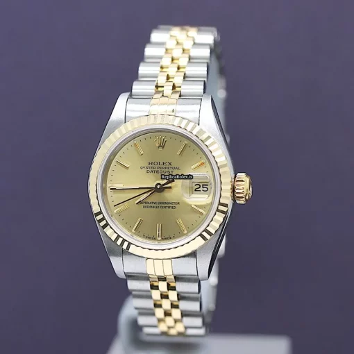 Fantastic Fake Rolex Lady-datejust 69173 Caliber 2135 Automatic Movement 26mm Steel Case Womens Watch - Image 8