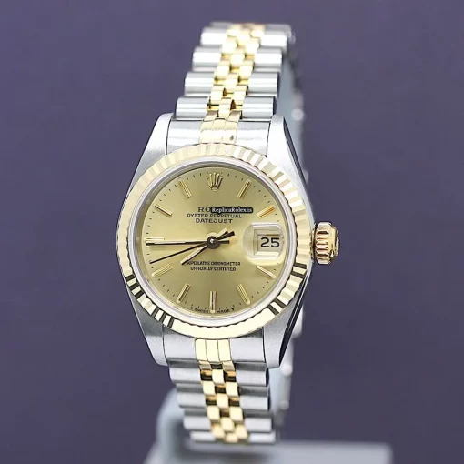 Fantastic Fake Rolex Lady-datejust 69173 Caliber 2135 Automatic Movement 26mm Steel Case Womens Watch - Image 9