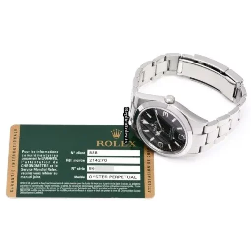 Amazing Replica Rolex Explorer 214270 Caliber 3132 Automatic Movement 39mm Steel Case Watch - Image 5