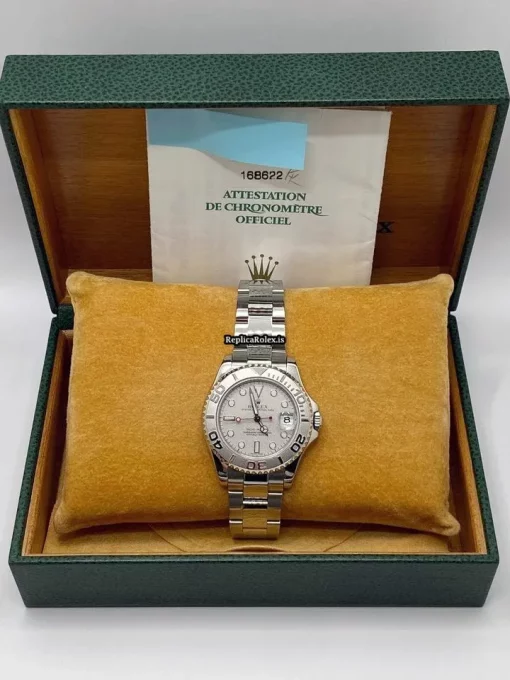 Trustworthy Copy Rolex Yacht-master 168622 Caliber 2235 Automatic Movement 35mm Steel Case Mens/unisex Watch - Image 7