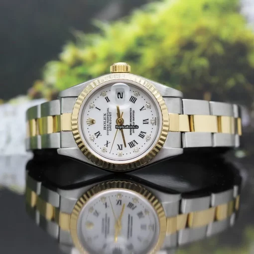 Exquisite Clone Rolex Lady-datejust 69173 Caliber 2135 Automatic Movement 26mm Steel Case Womens Watch - Image 5