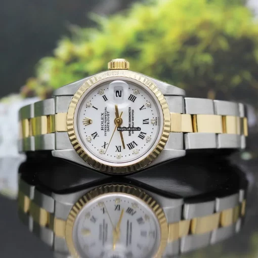 Exquisite Clone Rolex Lady-datejust 69173 Caliber 2135 Automatic Movement 26mm Steel Case Womens Watch - Image 6