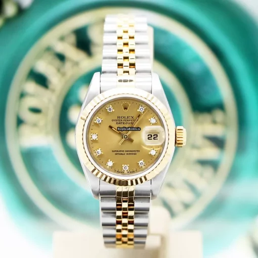 Mind-boggling Replica Rolex Lady-datejust 69173 Caliber 2135 Automatic Movement 26mm Steel Case Womens Watch - Image 3