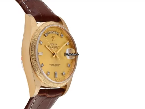 Appealing Fake Rolex Day-date 36 18078 Caliber 3055 Automatic Movement 36mm Yellow Gold Case Mens/unisex Watch - Image 3