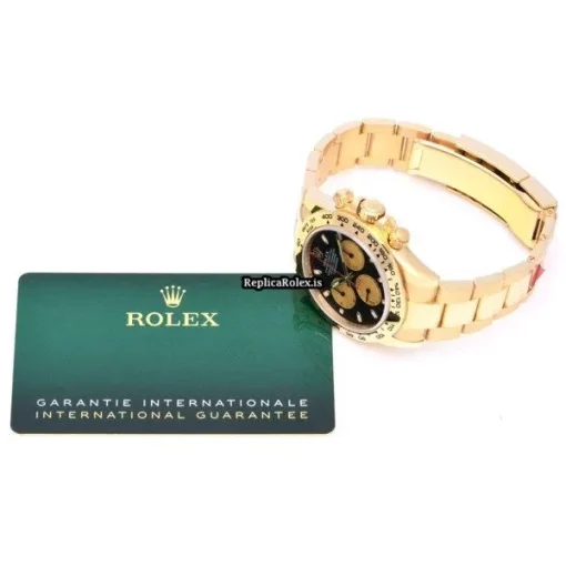 Exquisite Replica Rolex Daytona 116508 Caliber 4130 Automatic Movement 40mm Yellow Gold Case Watch - Image 5