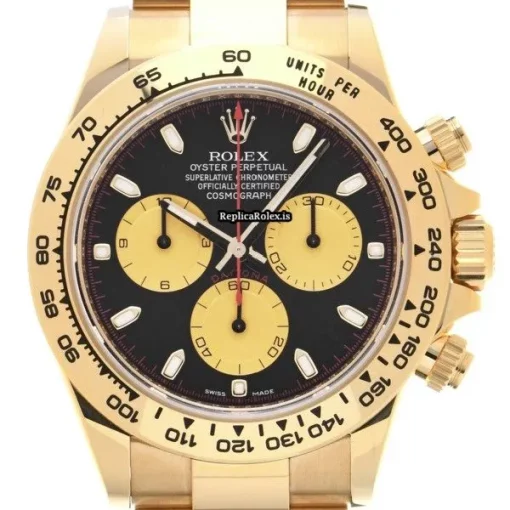 Exquisite Replica Rolex Daytona 116508 Caliber 4130 Automatic Movement 40mm Yellow Gold Case Watch - Image 6