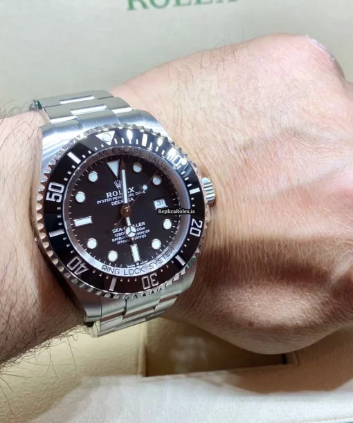 Excellent Fake Rolex Sea-dweller Deepsea 116660 Caliber 3135 Automatic Movement 44mm Steel Case Mens/unisex Watch - Image 7