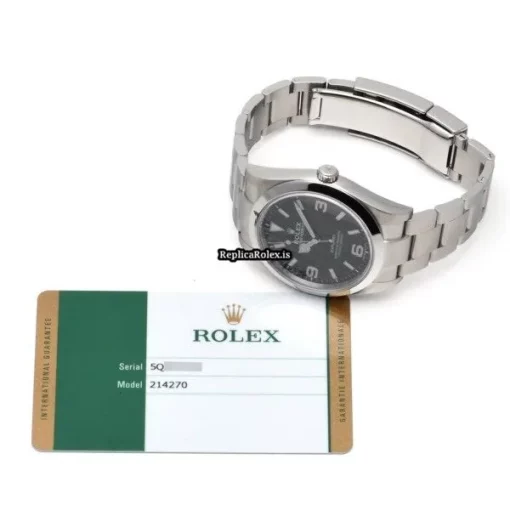 Pleasing Replica Rolex Explorer 214270 Caliber 3132 Automatic Movement 39mm Steel Case Watch - Image 5