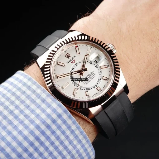 Recommend Replica Rolex Sky-dweller 326235 Automatic Movement 42mm Rose Gold Case Mens/unisex Watch - Image 13