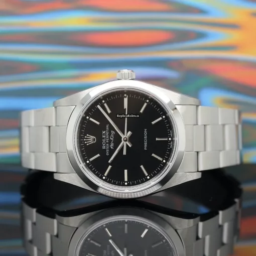 Perfect Replica Rolex Air King Precision 14000m Caliber 3130 Automatic Movement 34mm Steel Case Mens/unisex Watch - Image 2