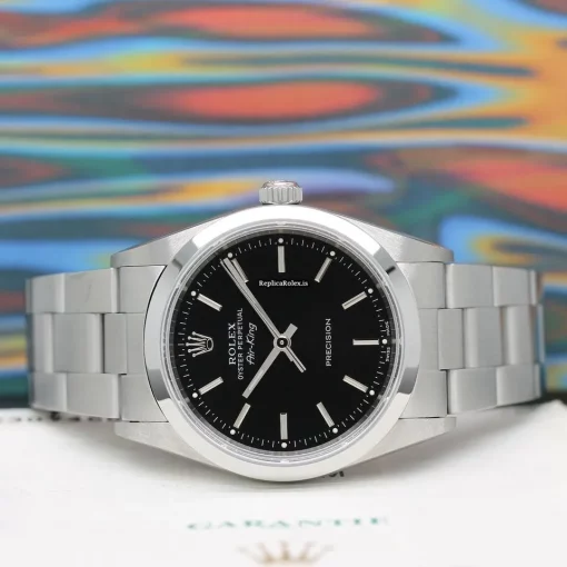 Perfect Replica Rolex Air King Precision 14000m Caliber 3130 Automatic Movement 34mm Steel Case Mens/unisex Watch - Image 5