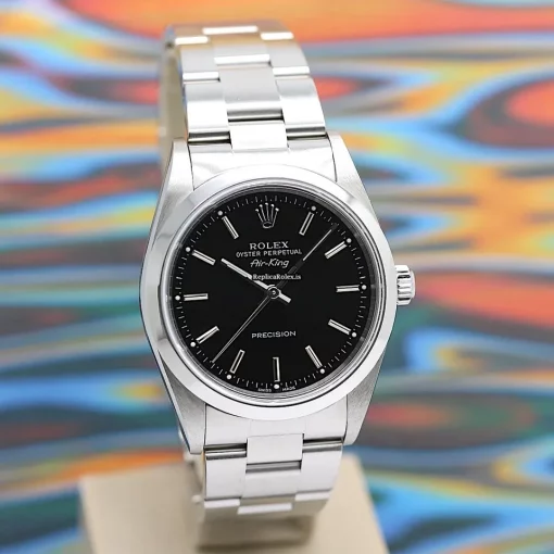 Perfect Replica Rolex Air King Precision 14000m Caliber 3130 Automatic Movement 34mm Steel Case Mens/unisex Watch - Image 6