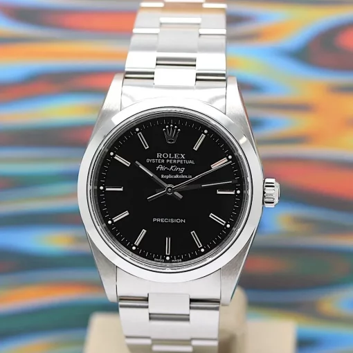 Perfect Replica Rolex Air King Precision 14000m Caliber 3130 Automatic Movement 34mm Steel Case Mens/unisex Watch - Image 9