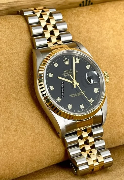 Good Replica Rolex Datejust 16233 Caliber 3135 Automatic Movement 36mm Gold/steel Case Mens/unisex Watch - Image 2