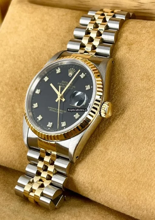 Good Replica Rolex Datejust 16233 Caliber 3135 Automatic Movement 36mm Gold/steel Case Mens/unisex Watch - Image 3