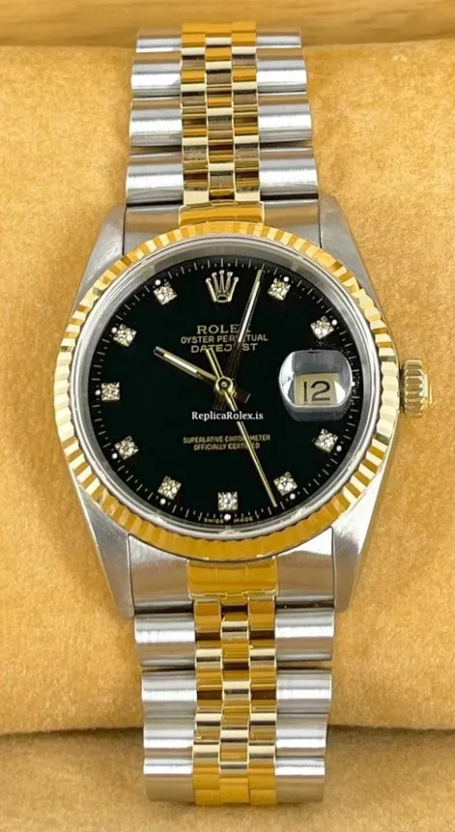 Good Replica Rolex Datejust 16233 Caliber 3135 Automatic Movement 36mm Gold/steel Case Mens/unisex Watch - Image 4