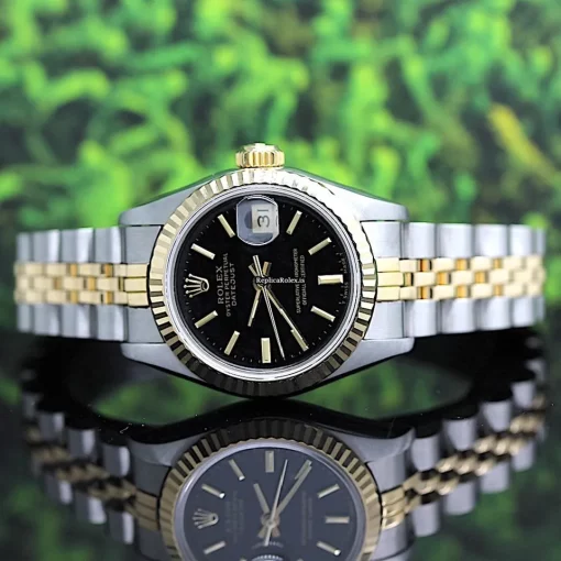 High Quality Replica Rolex Lady-datejust 69173 Caliber 2135 Automatic Movement 26mm Steel Case Womens Watch - Image 3