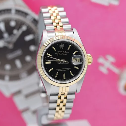 High Quality Replica Rolex Lady-datejust 69173 Caliber 2135 Automatic Movement 26mm Steel Case Womens Watch - Image 9