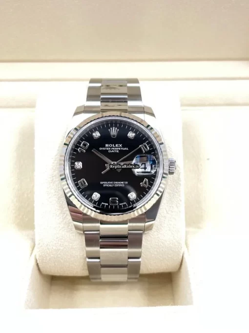 Reliable Replica Rolex Oyster Perpetual Date 115234 Caliber 3135 Automatic Movement 34mm Steel Case Mens/unisex Watch - Image 10
