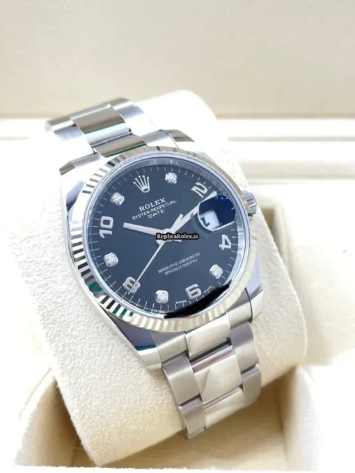 Reliable Replica Rolex Oyster Perpetual Date 115234 Caliber 3135 Automatic Movement 34mm Steel Case Mens/unisex Watch - Image 3