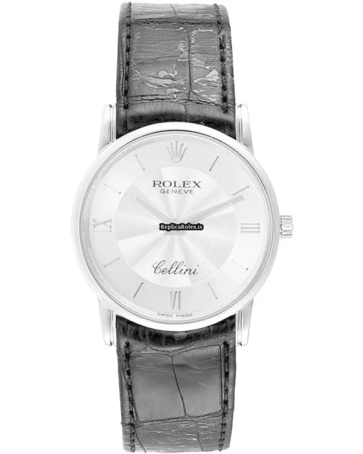 Exquisite Replica Rolex Cellini 5116 Caliber 1602 Manual Winding Movement 32mm White Gold Case Mens/unisex Watch