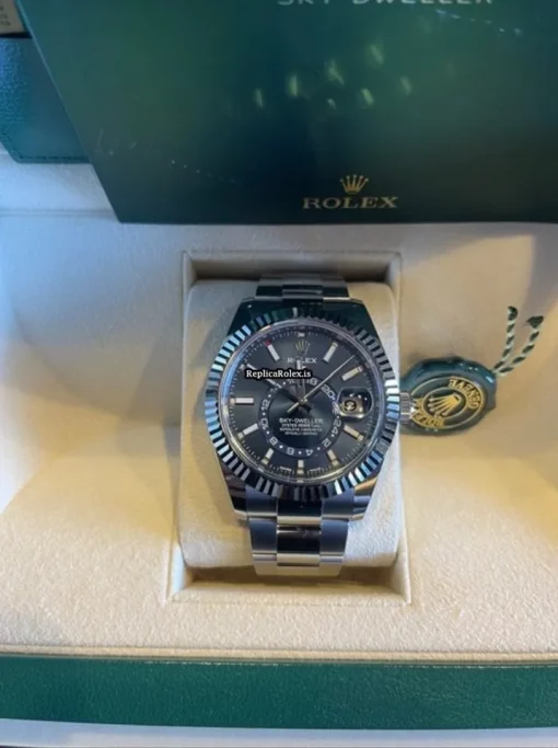 Design Copies Rolex Sky-dweller 326934 Caliber 9001 Automatic Movement 42mm Steel Case Mens/unisex Watch - Image 2