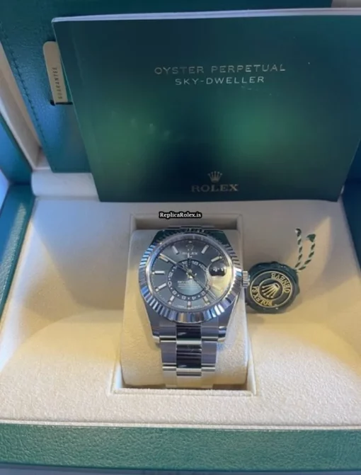 Design Copies Rolex Sky-dweller 326934 Caliber 9001 Automatic Movement 42mm Steel Case Mens/unisex Watch - Image 3