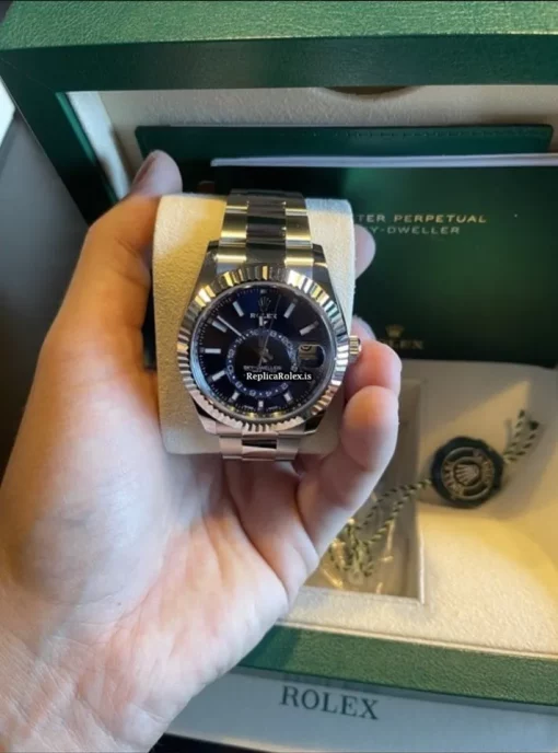Design Copies Rolex Sky-dweller 326934 Caliber 9001 Automatic Movement 42mm Steel Case Mens/unisex Watch - Image 5