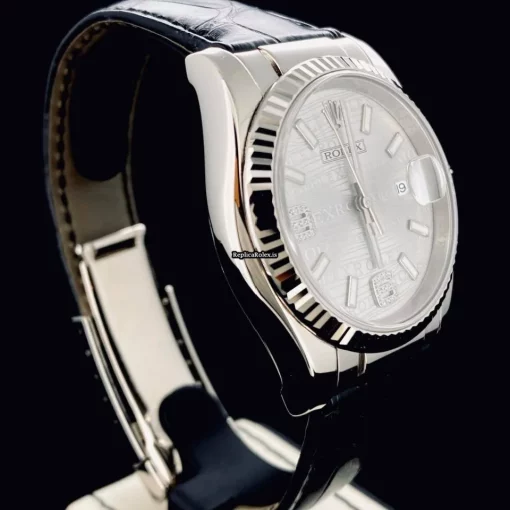 Fantastic Fake Rolex Datejust 116139 Caliber 3135 Automatic Movement 36mm White Gold Case Mens/unisex Watch - Image 5