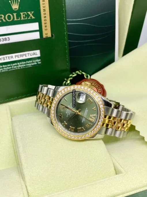 Terrific Fake Rolex Lady-datejust 178383 Caliber 2235 Automatic Movement 31mm Gold/steel Case Womens Watch - Image 6