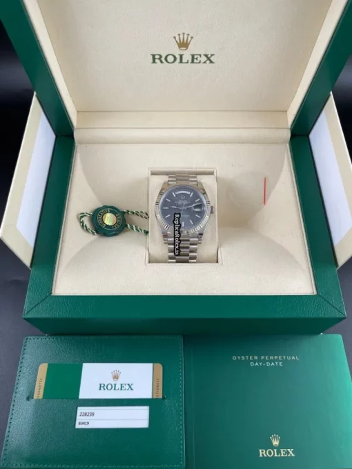 Superior Copy Rolex Day-date 40 228239 Caliber 3255 Automatic Movement 40mm White Gold Case Mens/unisex Watch - Image 5