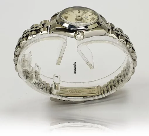 Pleasing Fakes Rolex Oyster Perpetual Lady Date 6916 Caliber 2035 Automatic Movement 26mm Steel Case Womens Watch - Image 5